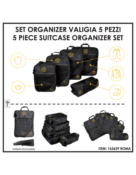 SET 5 PZ TRAVEL 100%PL ROMA