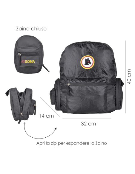 ZAINO TRAVEL RICHIUDIBILE 100%PL ROMA