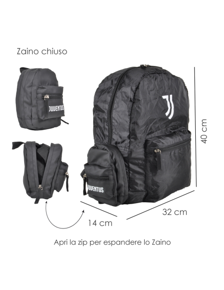 ZAINO TRAVEL RICHIUDIBILE 100%PL JUVENTUS