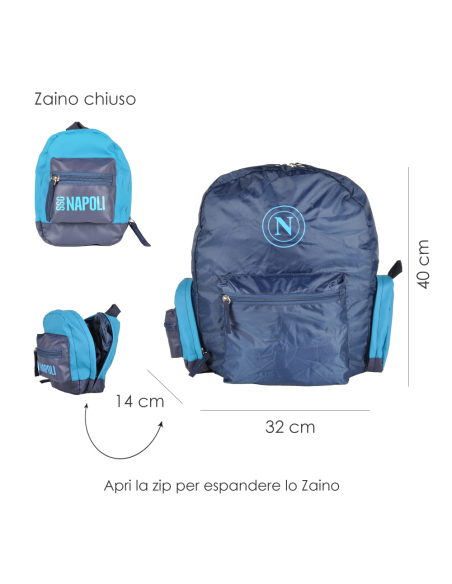 ZAINO TRAVEL RICHIUDIBILE 100%PL SSC NAPOLI