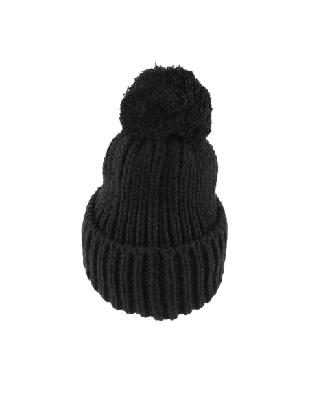 CAPPELLO UNITO C/PON PON NERO 100% PC INTER
