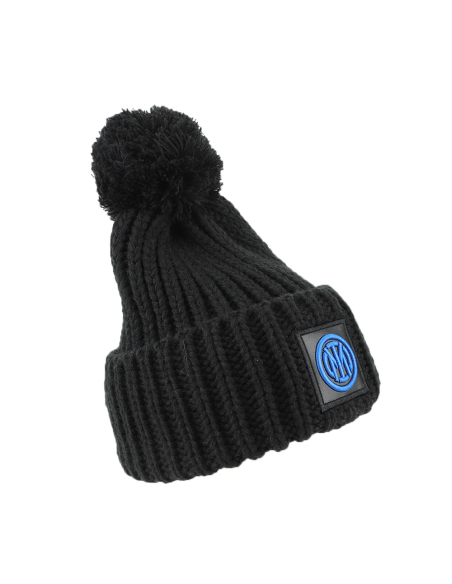 CAPPELLO UNITO C/PON PON NERO 100% PC INTER