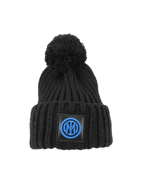 CAPPELLO UNITO C/PON PON NERO 100% PC INTER