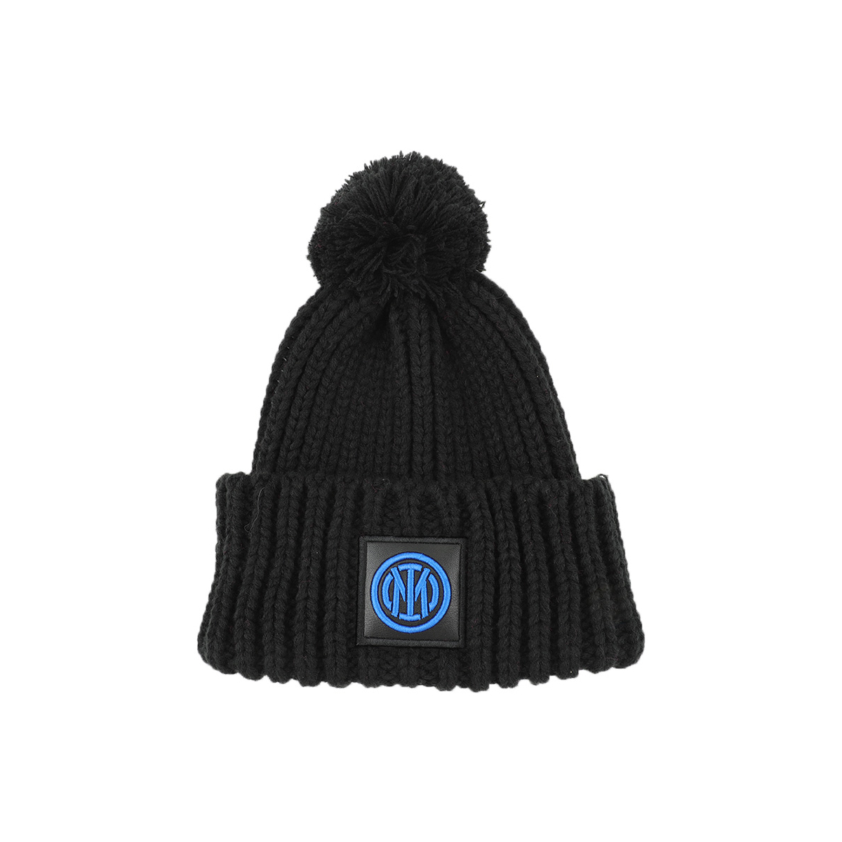 CAPPELLO UNITO C/PON PON NERO 100% PC INTER