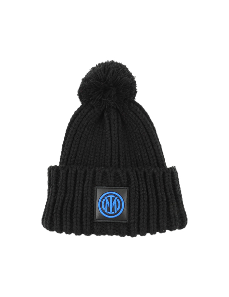 CAPPELLO UNITO C/PON PON NERO 100% PC INTER