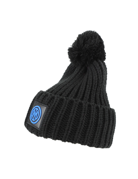 CAPPELLO UNITO C/PON PON NERO 100% PC INTER