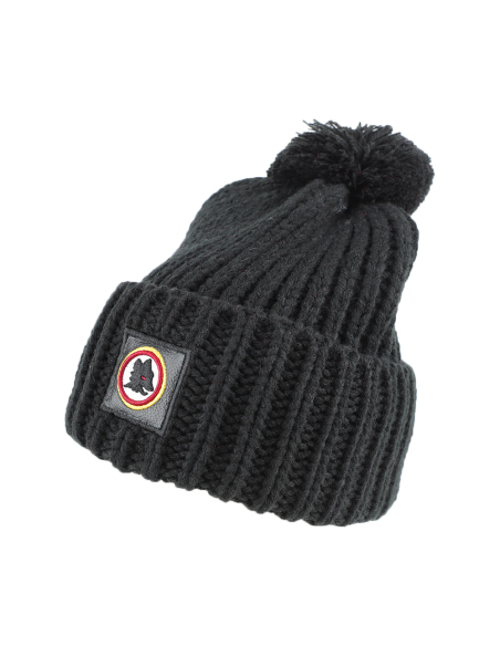 CAPPELLO UNITO C/PON PON NERO 100% PC ROMA
