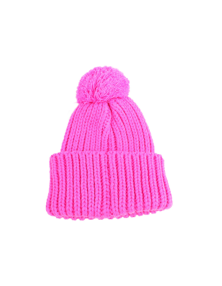 CAPPELLO UNITO C/PON PON FUXIA 100% PC ROMA