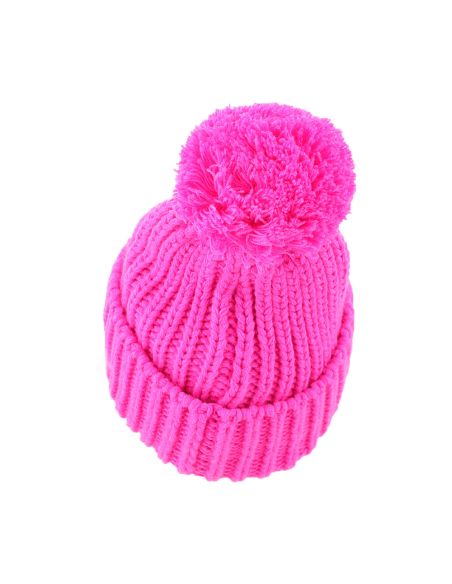 CAPPELLO UNITO C/PON PON FUXIA 100% PC LAZIO