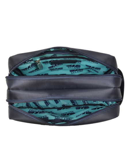 POCHETTE TRAVEL 2 ZIP 50%NY 50%PVC LAZIO