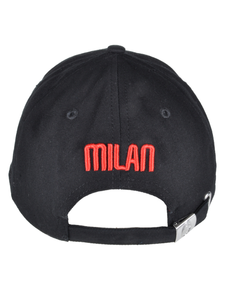 CAPPELLO BASEBALL PATCH PELLE E RICAMO 100%CO MILAN