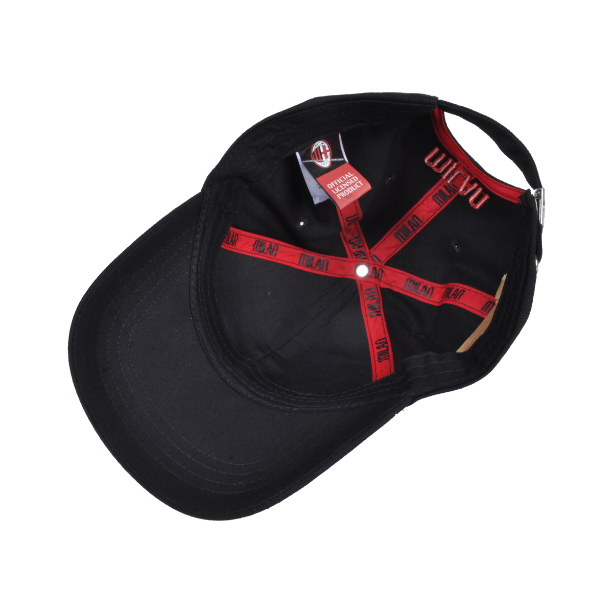 CAPPELLO BASEBALL PATCH PELLE E RICAMO 100%CO MILAN