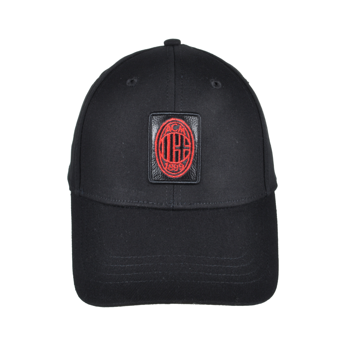 CAPPELLO BASEBALL PATCH PELLE E RICAMO 100%CO MILAN
