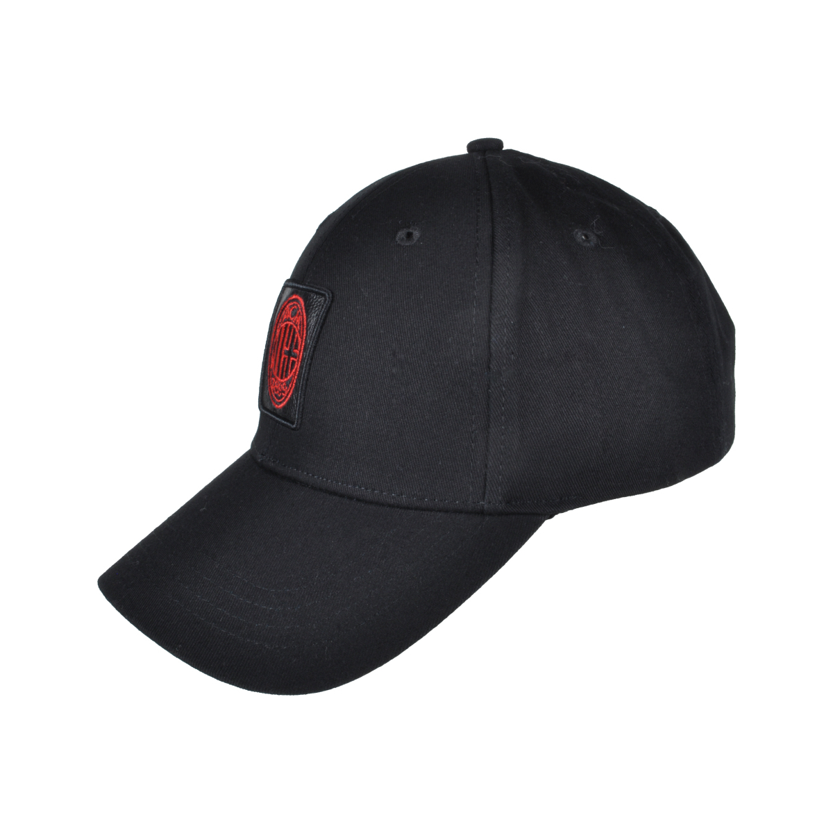 CAPPELLO BASEBALL PATCH PELLE E RICAMO 100%CO MILAN