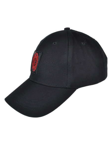 CAPPELLO BASEBALL PATCH PELLE E RICAMO 100%CO MILAN