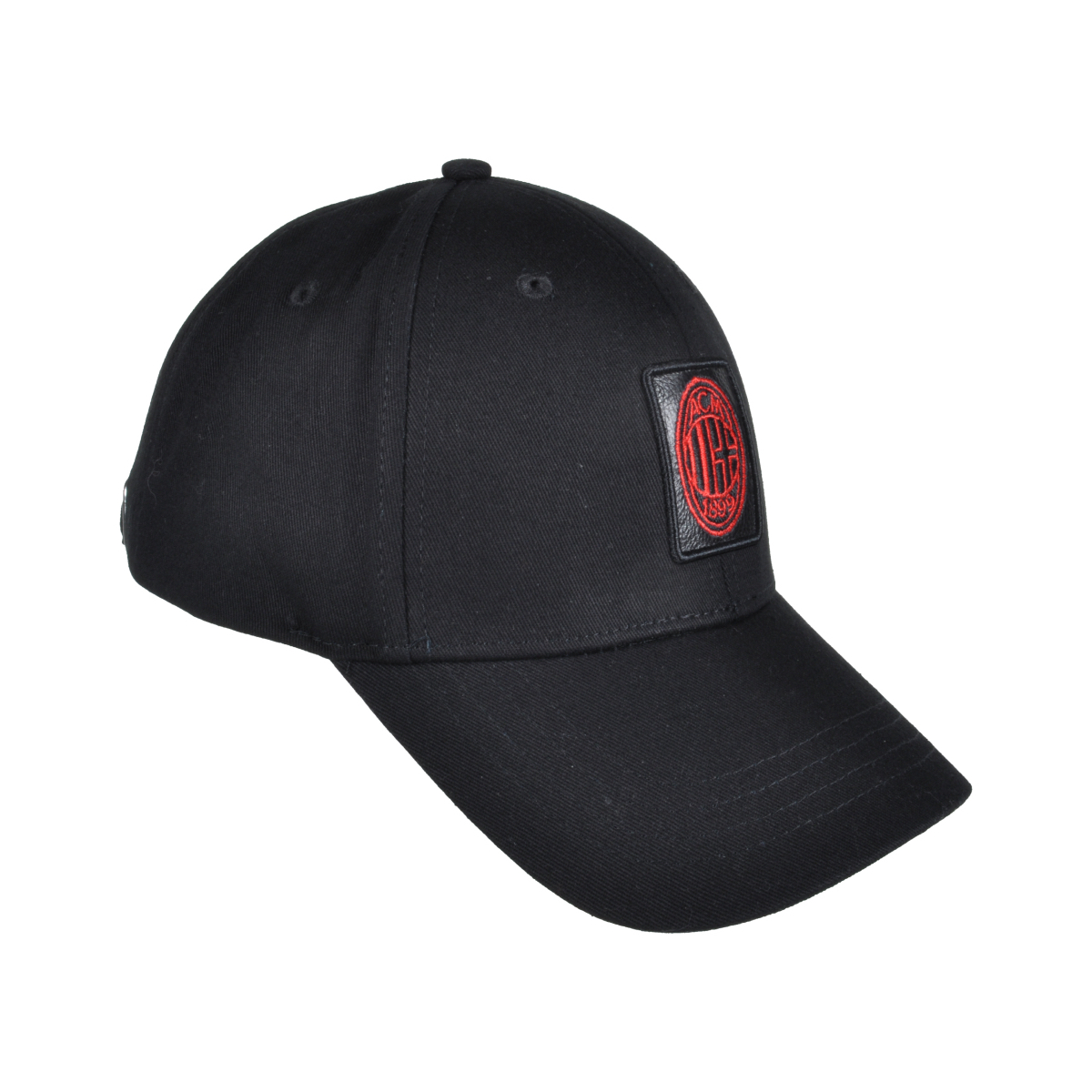 CAPPELLO BASEBALL PATCH PELLE E RICAMO 100%CO MILAN