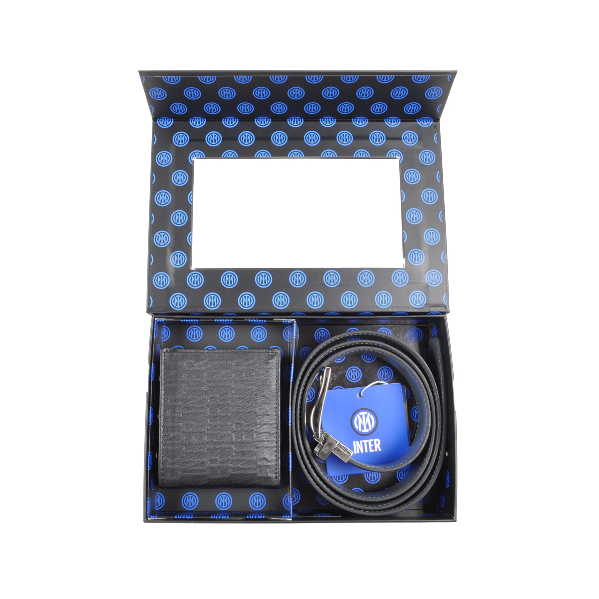 CINTURA  E PORTAFOGLIO 100% PELLE REVERSIBILE size S-M INTER