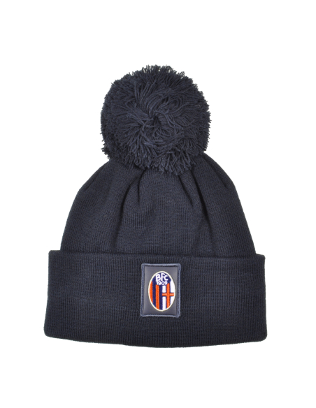 CAPPELLO PONPON MAGLIA LISCIA PATCH PELLE RICAMATO INT. PILE 50%PC 50%PL BOLOGNA
