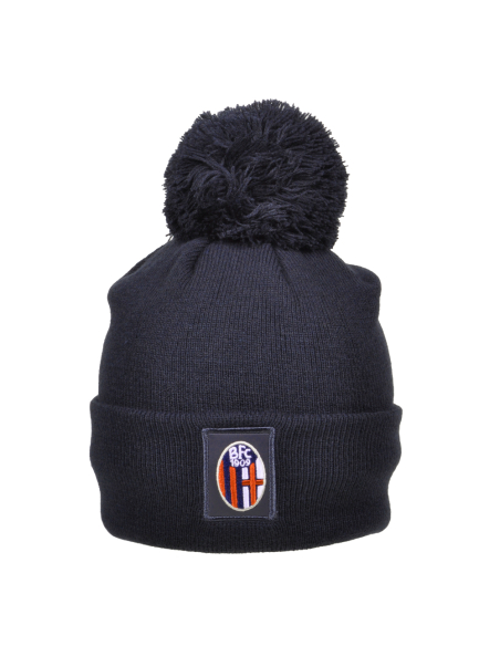 CAPPELLO PONPON MAGLIA LISCIA PATCH PELLE RICAMATO INT. PILE 50%PC 50%PL BOLOGNA