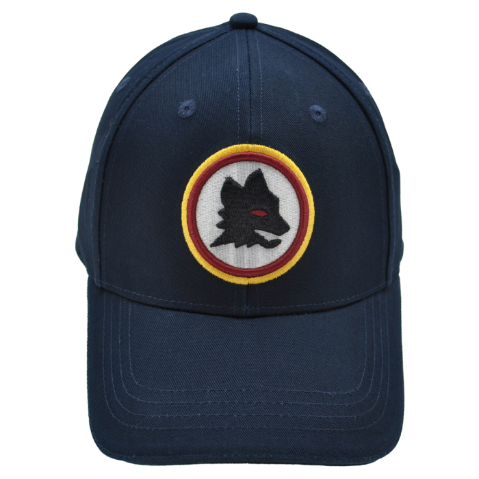 CAPPELLO BASEBALL NAVY RICAMO Lupetto 3D colore 100%CO ROMA