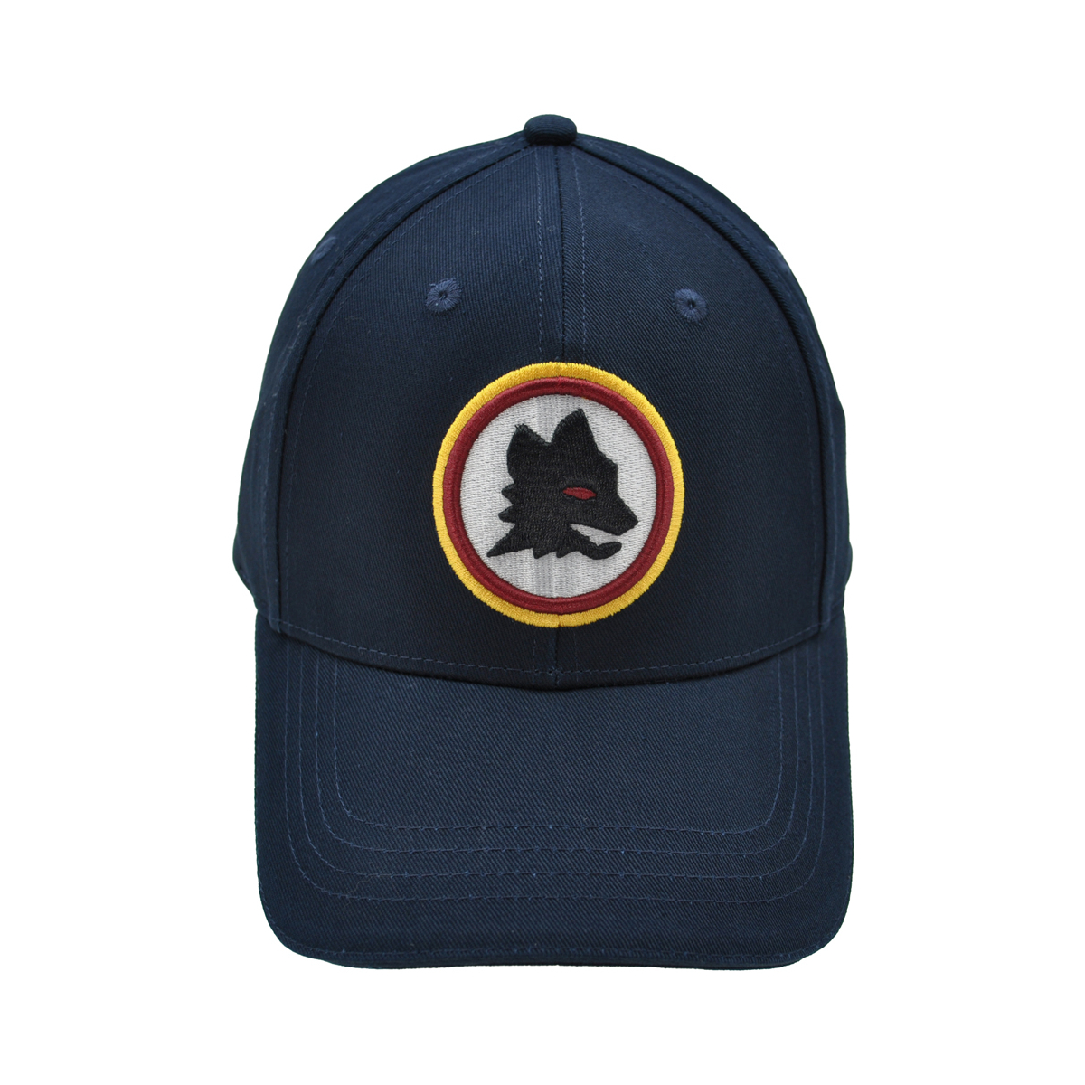 CAPPELLO BASEBALL NAVY RICAMO Lupetto 3D colore 100%CO ROMA