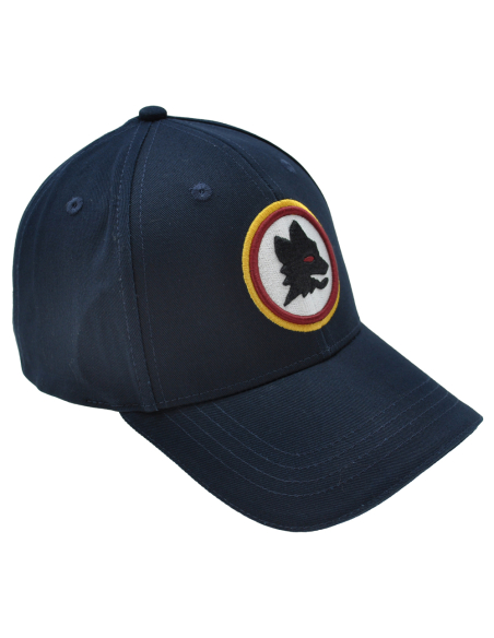 CAPPELLO BASEBALL NAVY RICAMO Lupetto 3D colore 100%CO ROMA
