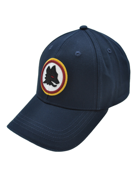 CAPPELLO BASEBALL NAVY RICAMO Lupetto 3D colore 100%CO ROMA