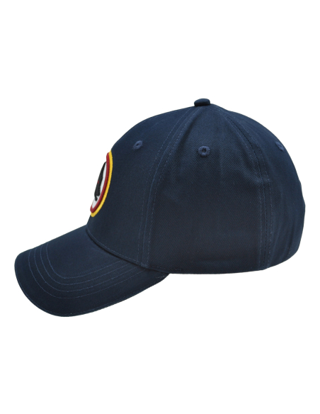 CAPPELLO BASEBALL NAVY RICAMO Lupetto 3D colore 100%CO ROMA
