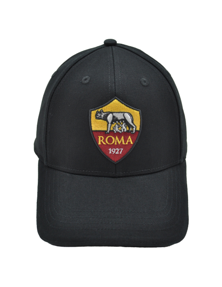 CAPPELLO BASEBALL NERO Ricamo 3D Crest 100%CO ROMA