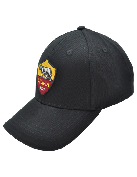 CAPPELLO BASEBALL NERO Ricamo 3D Crest 100%CO ROMA