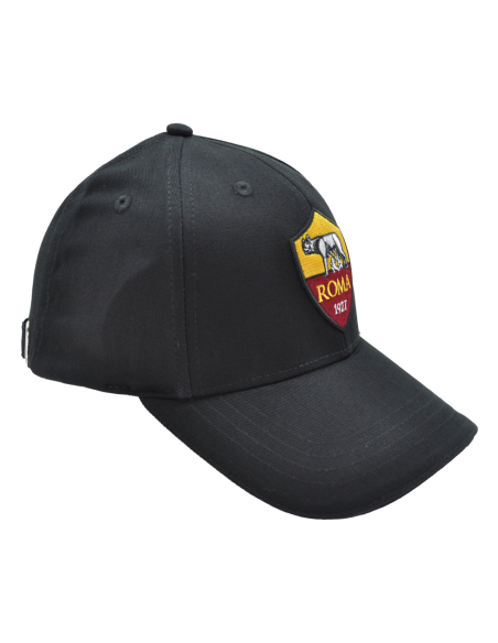 CAPPELLO BASEBALL NERO Ricamo 3D Crest 100%CO ROMA