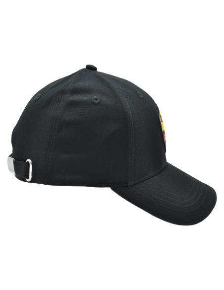 CAPPELLO BASEBALL NERO Ricamo 3D Crest 100%CO ROMA