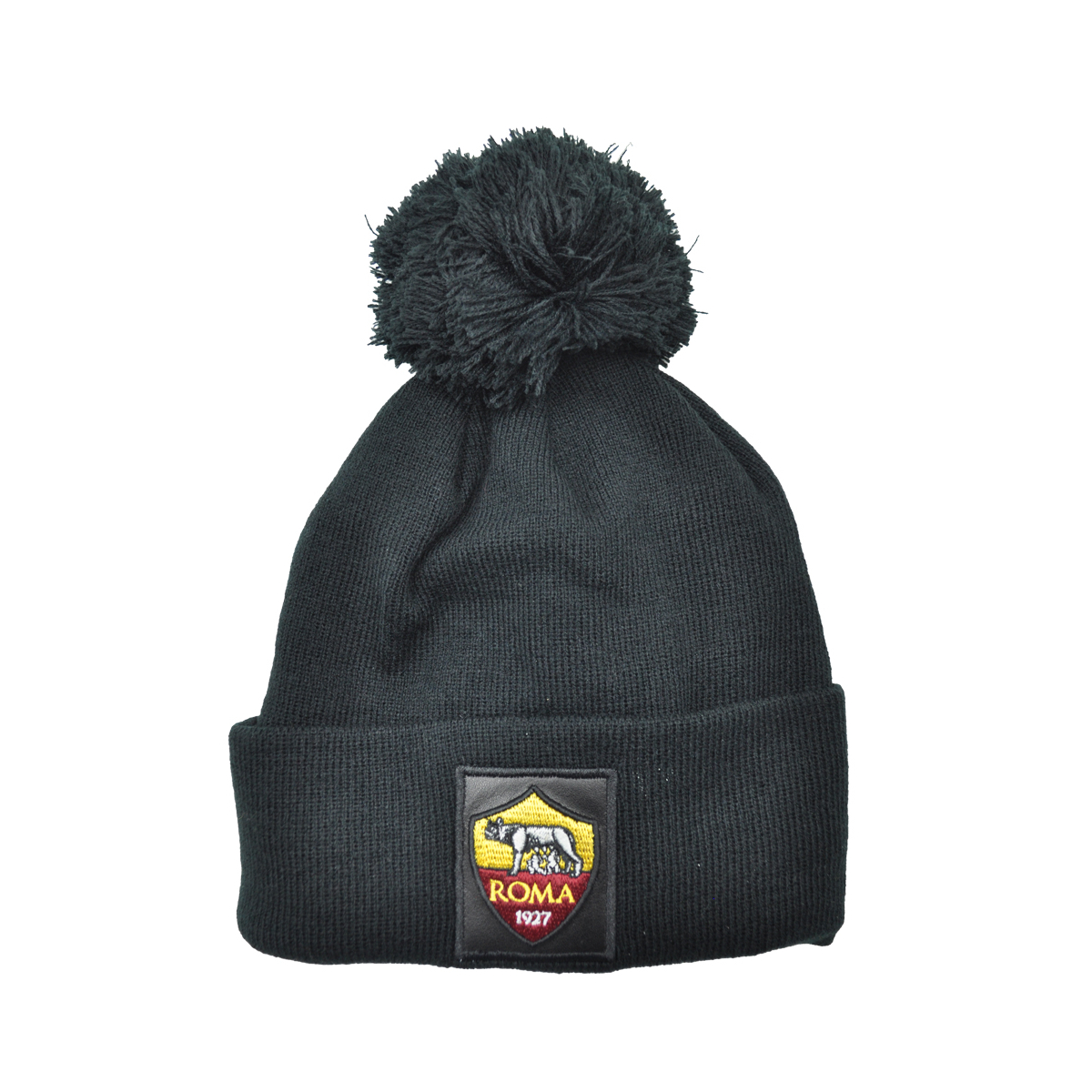 CAPPELLO PONPON MAGLIA LISCIA PATCH PELLE RICAMATO INT. PILE 50%PC 50%PL ROMA