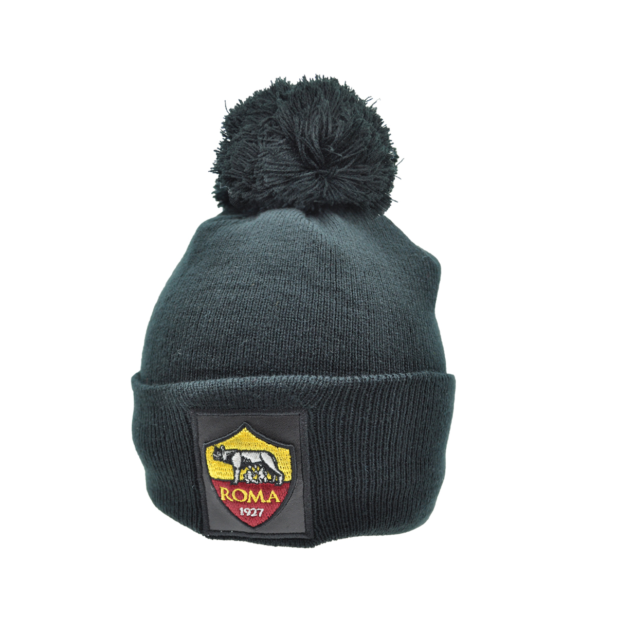 CAPPELLO PONPON MAGLIA LISCIA PATCH PELLE RICAMATO INT. PILE 50%PC 50%PL ROMA
