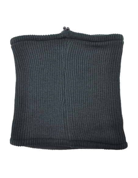 SCALDACOLLO MAGLIA 1X1 PATCH PELLE RICAMATO INT.PILE 50%PC 50%PL ROMA