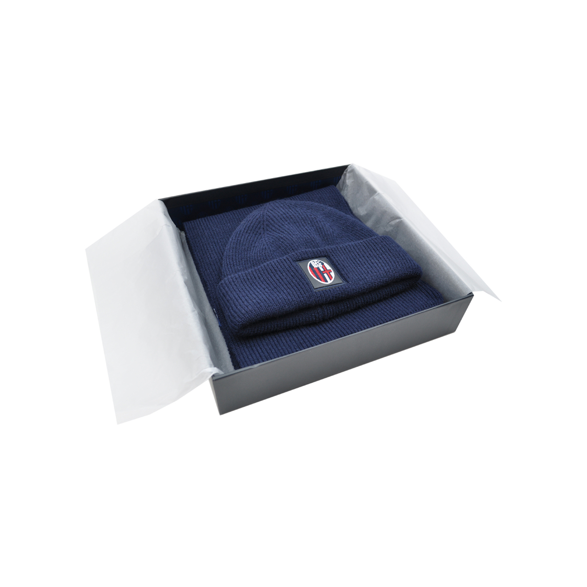 SET SCIARPA E CAPPELLO CON RICAMO IN BOX 47%PC 31%PL 22%NY BOLOGNA