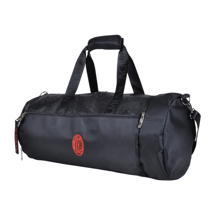 Borsone Stampato Nero Ric Rosso 100% Pl Milan - Imma Italy