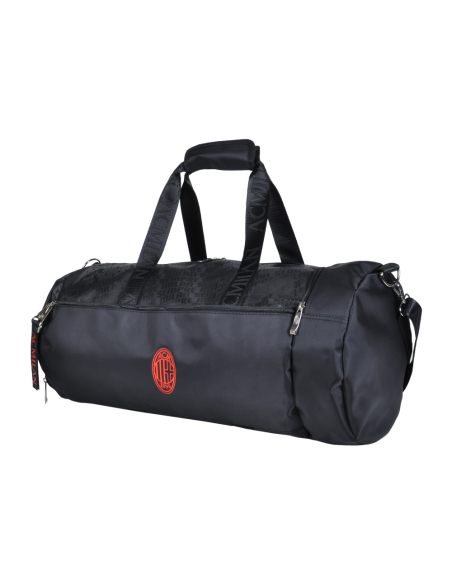 Borsone Stampato Nero Ric Rosso 100% Pl Milan - Imma Italy