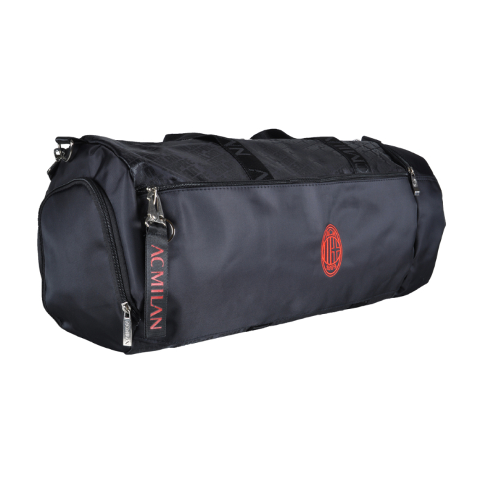 Borsone Stampato Nero Ric Rosso 100% Pl Milan - Imma Italy 2