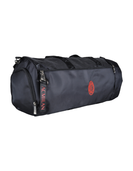 Borsone Stampato Nero Ric Rosso 100% Pl Milan - Imma Italy