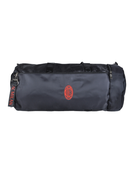 Borsone Stampato Nero Ric Rosso 100% Pl Milan - Imma Italy