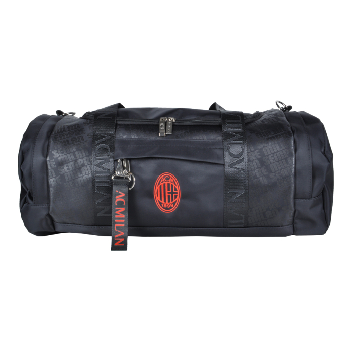 Borsone Stampato Nero Ric Rosso 100% Pl Milan - Imma Italy