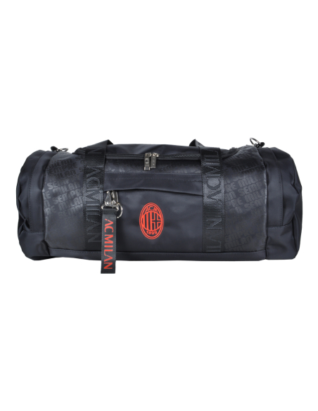Borsone Stampato Nero Ric Rosso 100% Pl Milan - Imma Italy