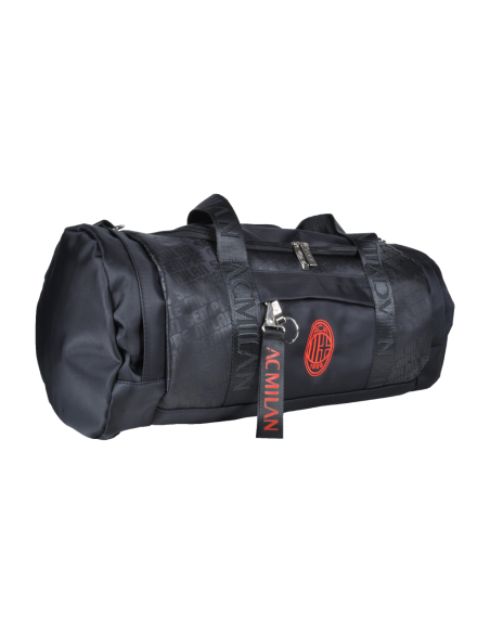 Borsone Stampato Nero Ric Rosso 100% Pl Milan - Imma Italy