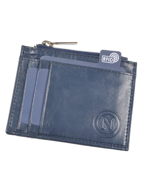PORTAFOGLIO PORTACARTE 100%PELLE SSC NAPOLI