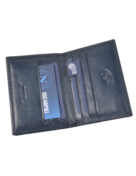 PORTAFOGLIO PORTACARTE 100%PELLE SSC NAPOLI