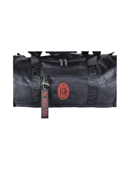 Borsone Stampato Nero Ric Rosso 100% Pl Milan - Imma Italy