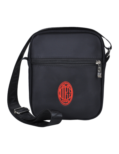 Borsello Grande Nero Ric Rosso 100%pl Milan - Imma Italy