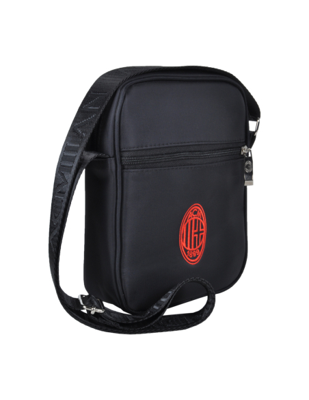 Borsello Grande Nero Ric Rosso 100%pl Milan - Imma Italy