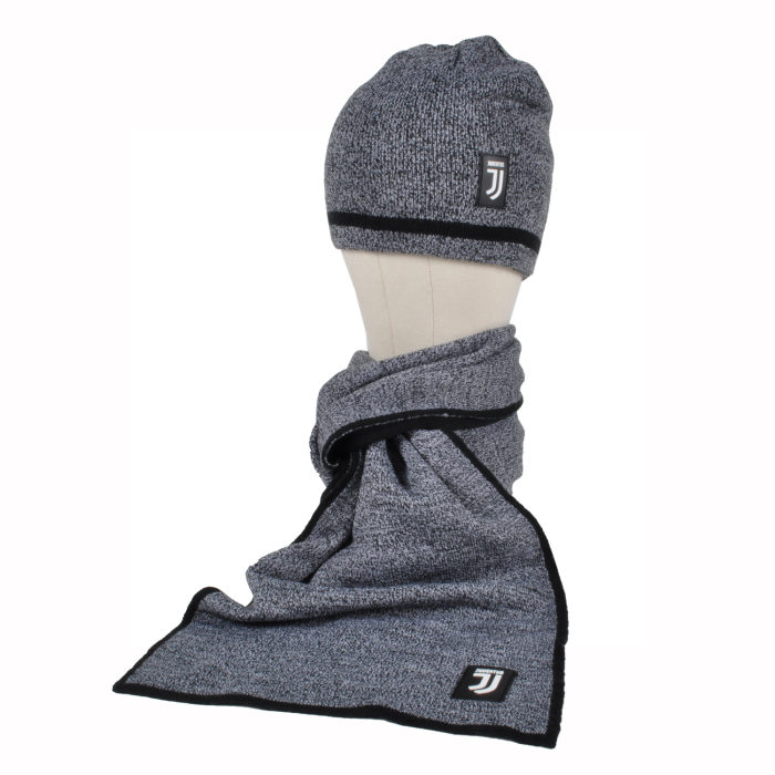 Set Cappello Cuffia Reversibile E Sciarpa 100%pc Juventus - Imma Italy 2